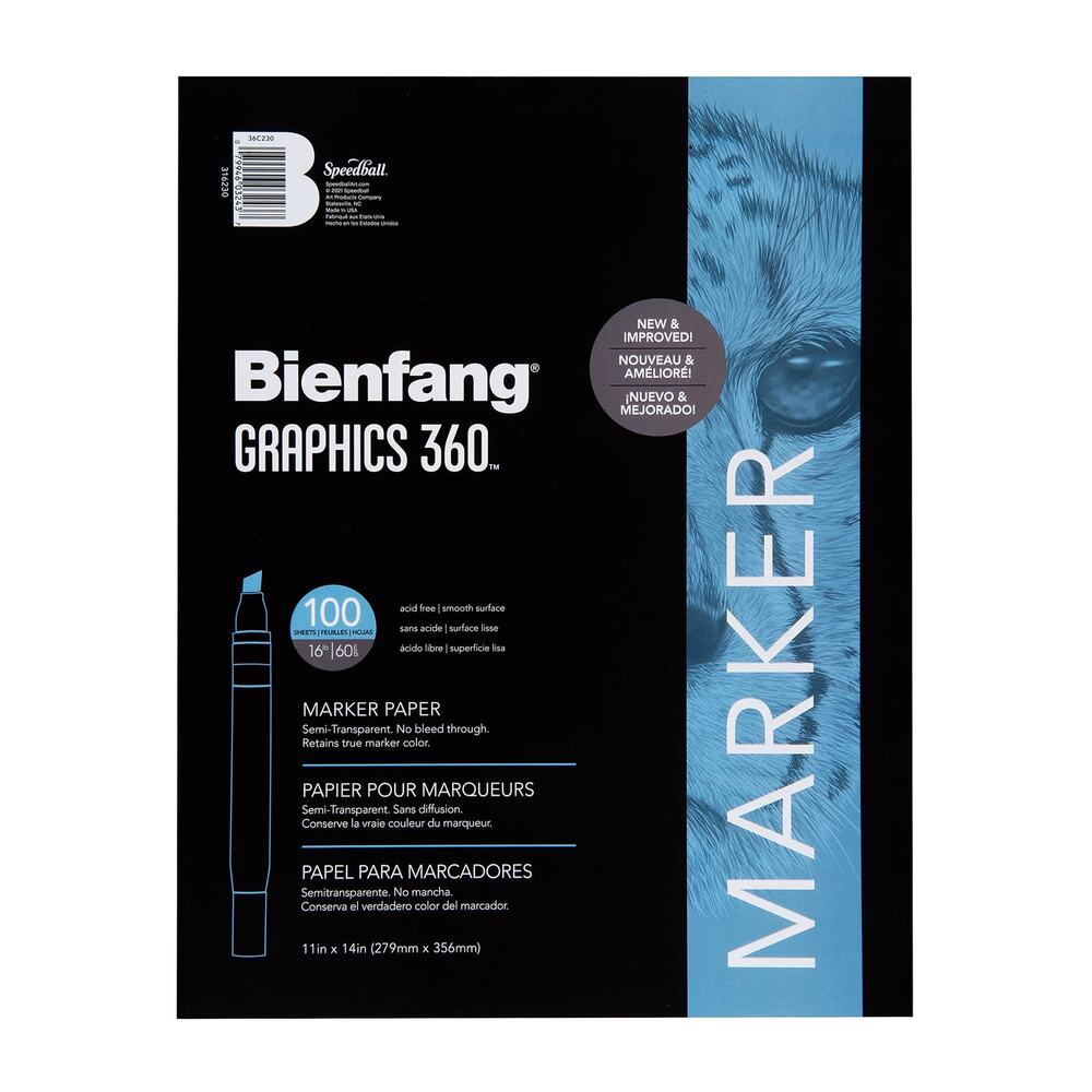 NEW Bienfang Graphics 360 Marker Paper -  11" x 14", 50 Sheets